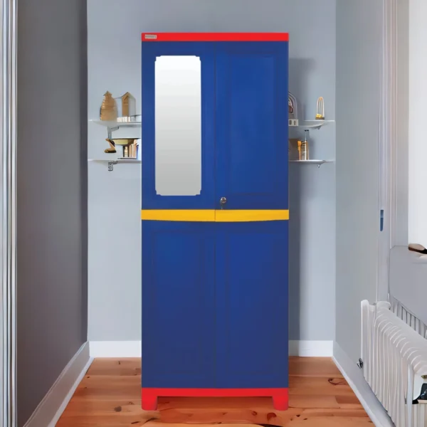 Nilkamal Freedom Big Mirror Cabinet  1 (FB1M) (Pepsi Blue/Bright Red/Yellow)