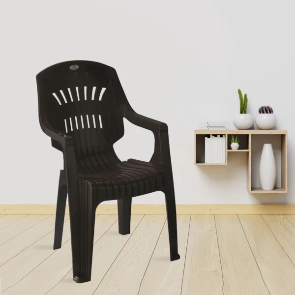 Nilkamal  2231 Chair With Arm (Season Rust Brown)