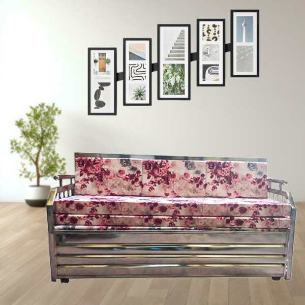 Sofa cum bed steel (6*6)