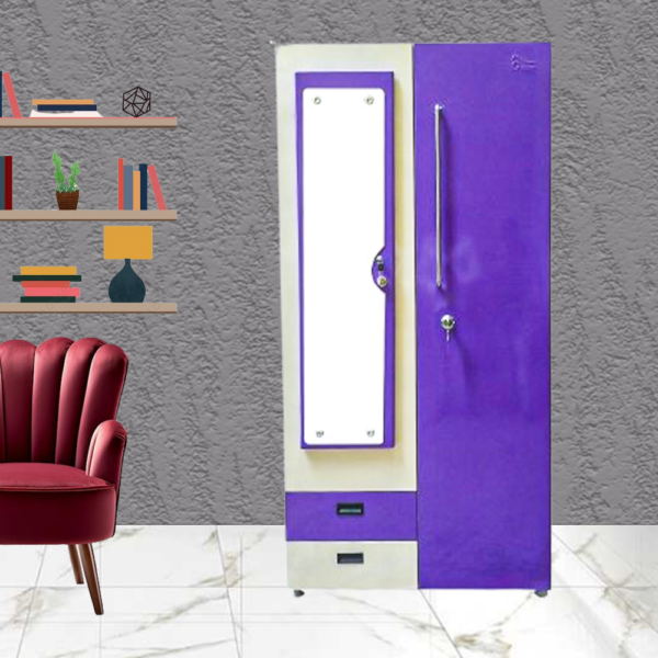 Kapat Metal 2 Door, Glossy Powder Coating With Dressing Cabinet