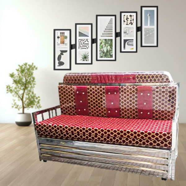 Sofa cum bed steel (6*6)