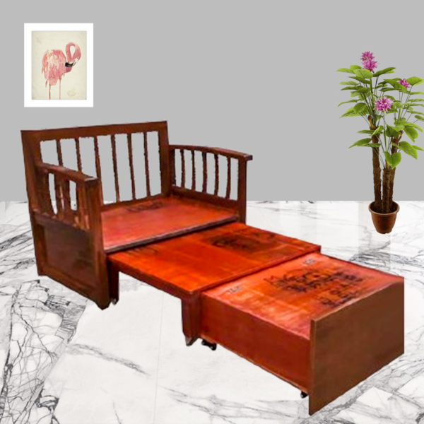 Sofa cum bed teak wood (6*4)