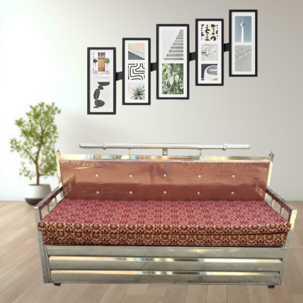 Sofa cum bed steel (6*6)