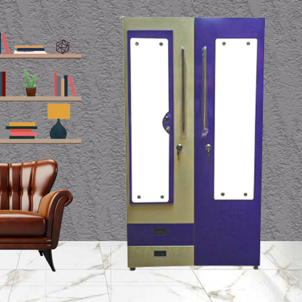 Kapat Metal 2 Door, Glossy Powder Coating With Dressing Cabinet Sagam Kapat