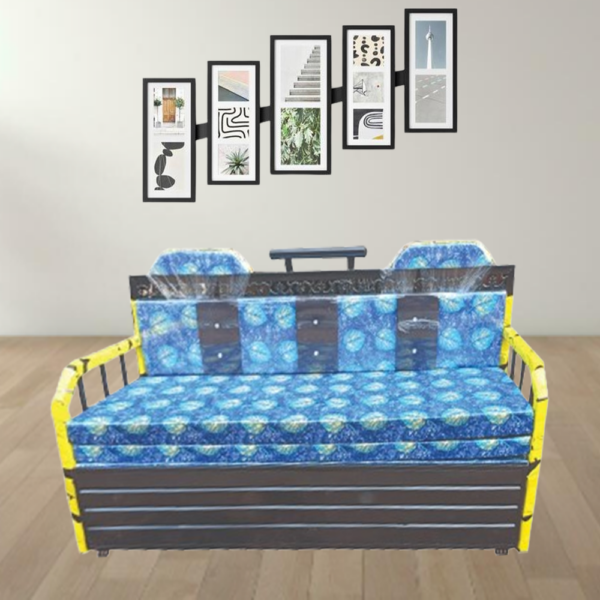 Sofa Cum Bed Black Coating (6*6)