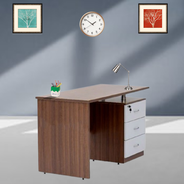 Office desk 3X2 (Brown/white)