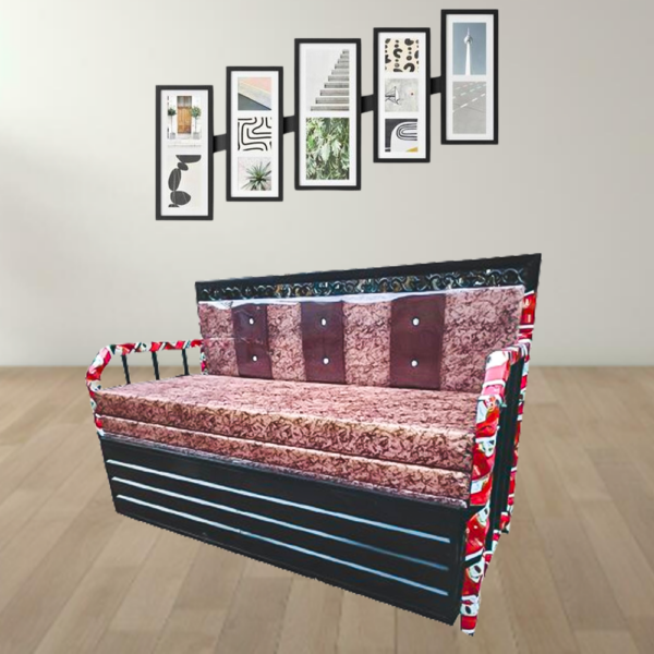 Sofa Cum Bed Black Coating (6*6)