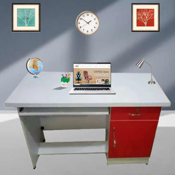 Office desk (3X2) White / red