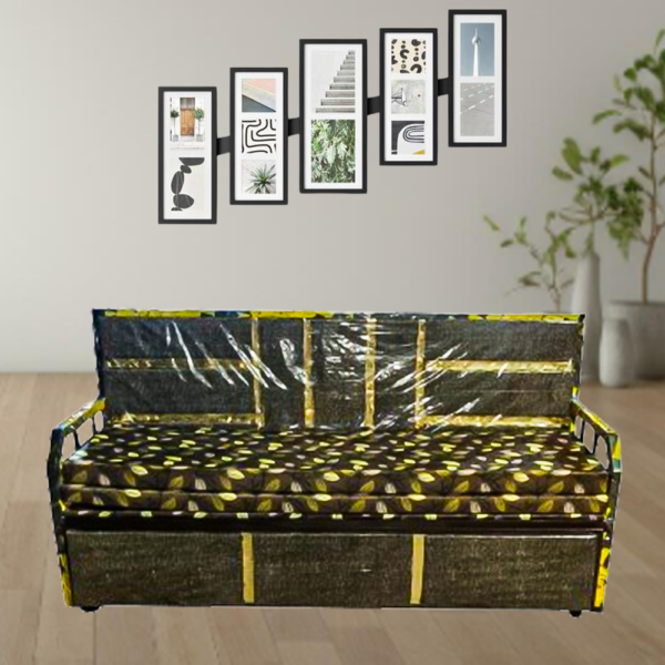 Sofa Cum Bed Black Coating (6*6)