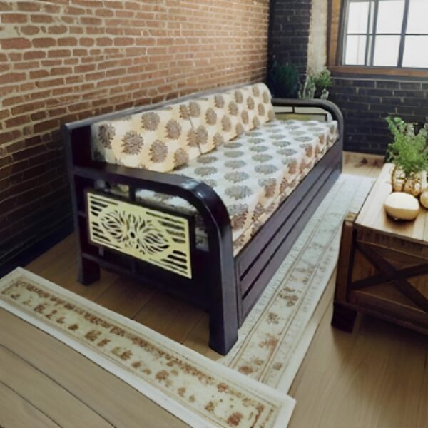 Sofa cum bed brown coating (6*5)