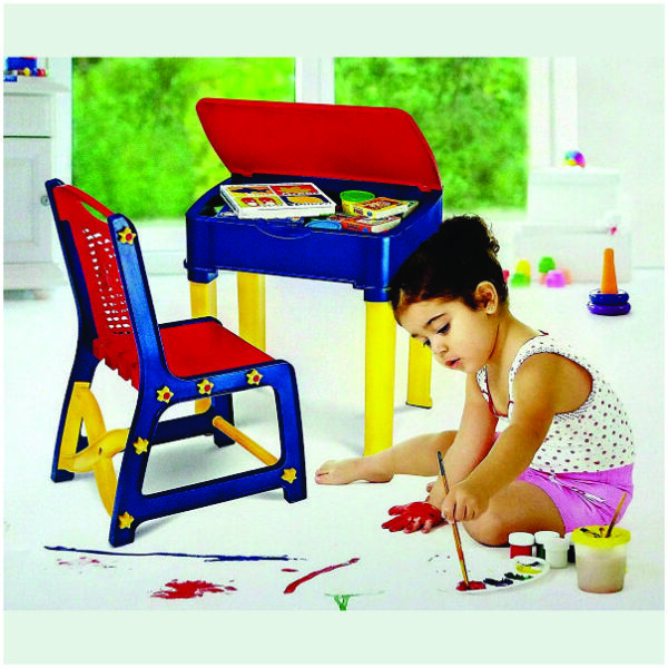 Nilkamal Apple JR Study Desk (Pepsi Blue/Bright Red/Yellow)